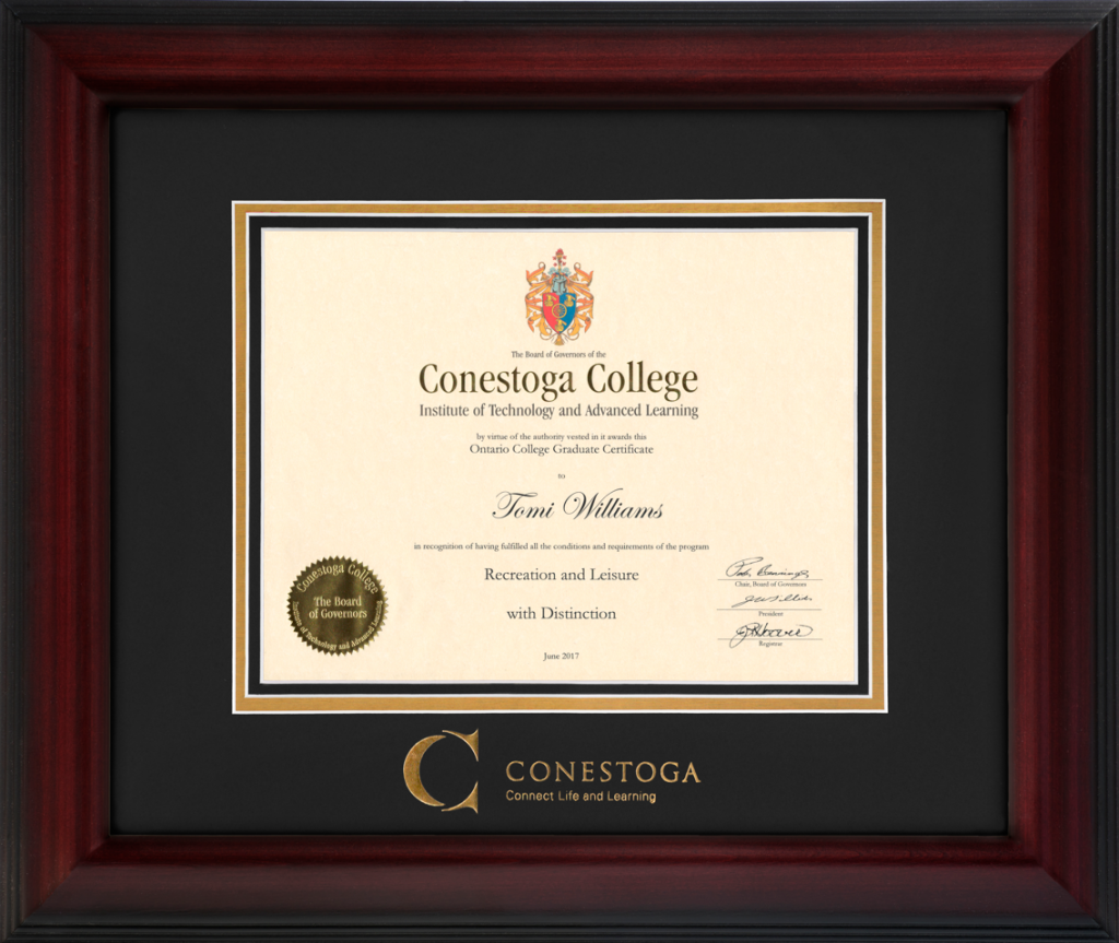 Conestoga College Diploma Frames Online Store